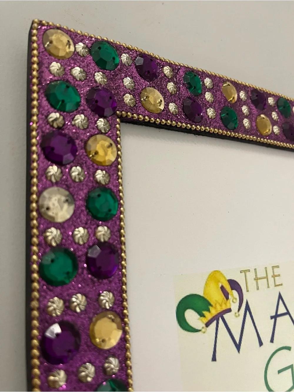 Purple & Green Jeweled Photo Frame - Set of 2